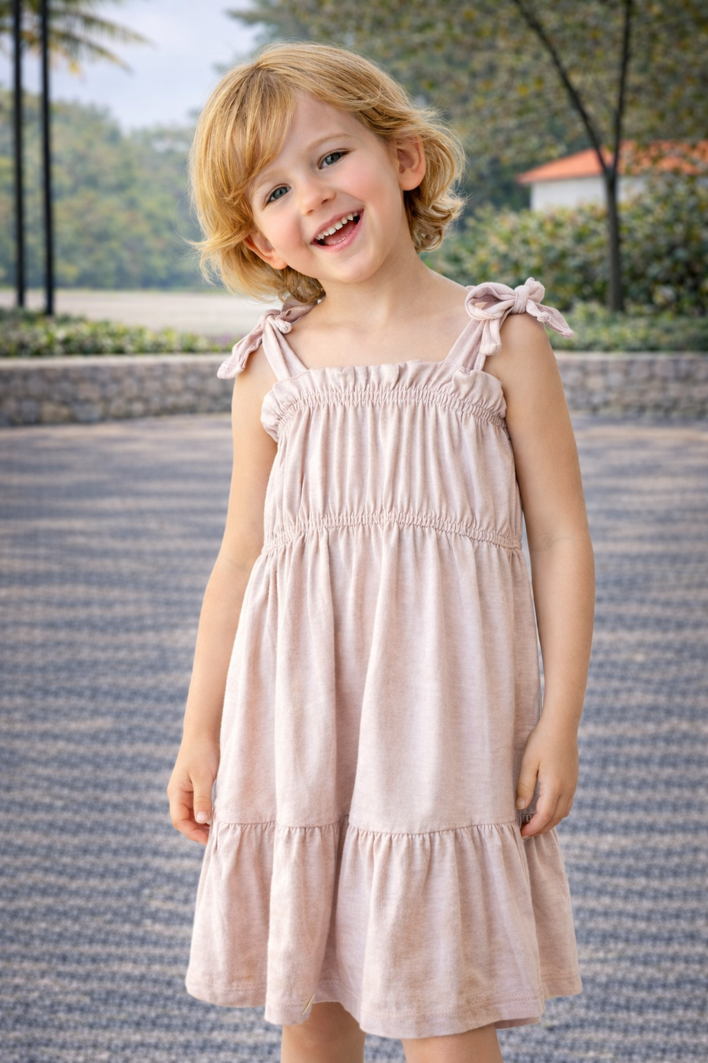 VESTIDO ALCA ECO LINHO ELASTEX BUSTO ROSA SECO