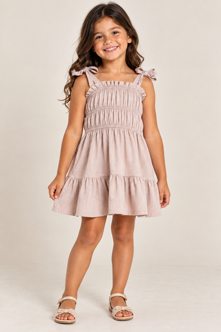 VESTIDO ALCA ECO LINHO ELASTEX BUSTO ROSA SECO