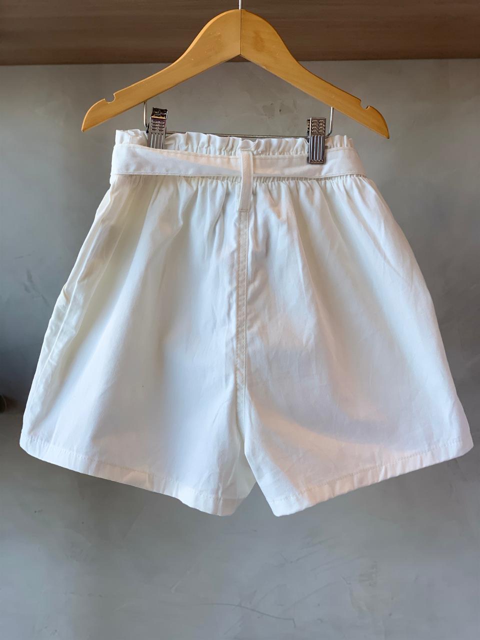 SHORT FEM JUV CLOCHARD EM SARJA BRANCO