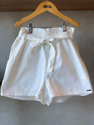 SHORT FEM JUV CLOCHARD EM SARJA BRANCO