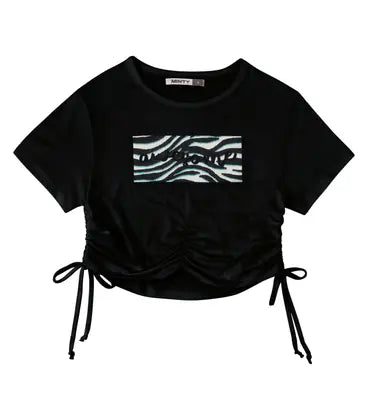 BLUSA FEM JUV VISCOTORCION DET ELAST PRETO