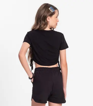 BLUSA FEM JUV VISCOTORCION DET ELAST PRETO