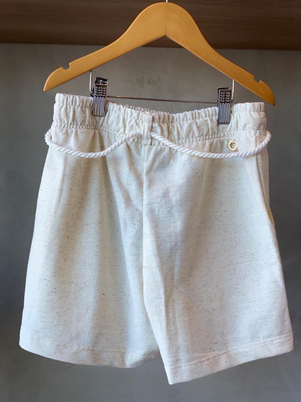 SHORT FEM JUV MLT MAQUINETADO LINHO OFF WHITE