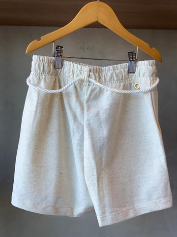 SHORT FEM JUV MLT MAQUINETADO LINHO OFF WHITE