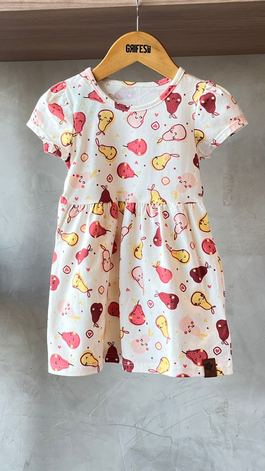 VESTIDO MC COTTON EST PERAS OFF WHITE