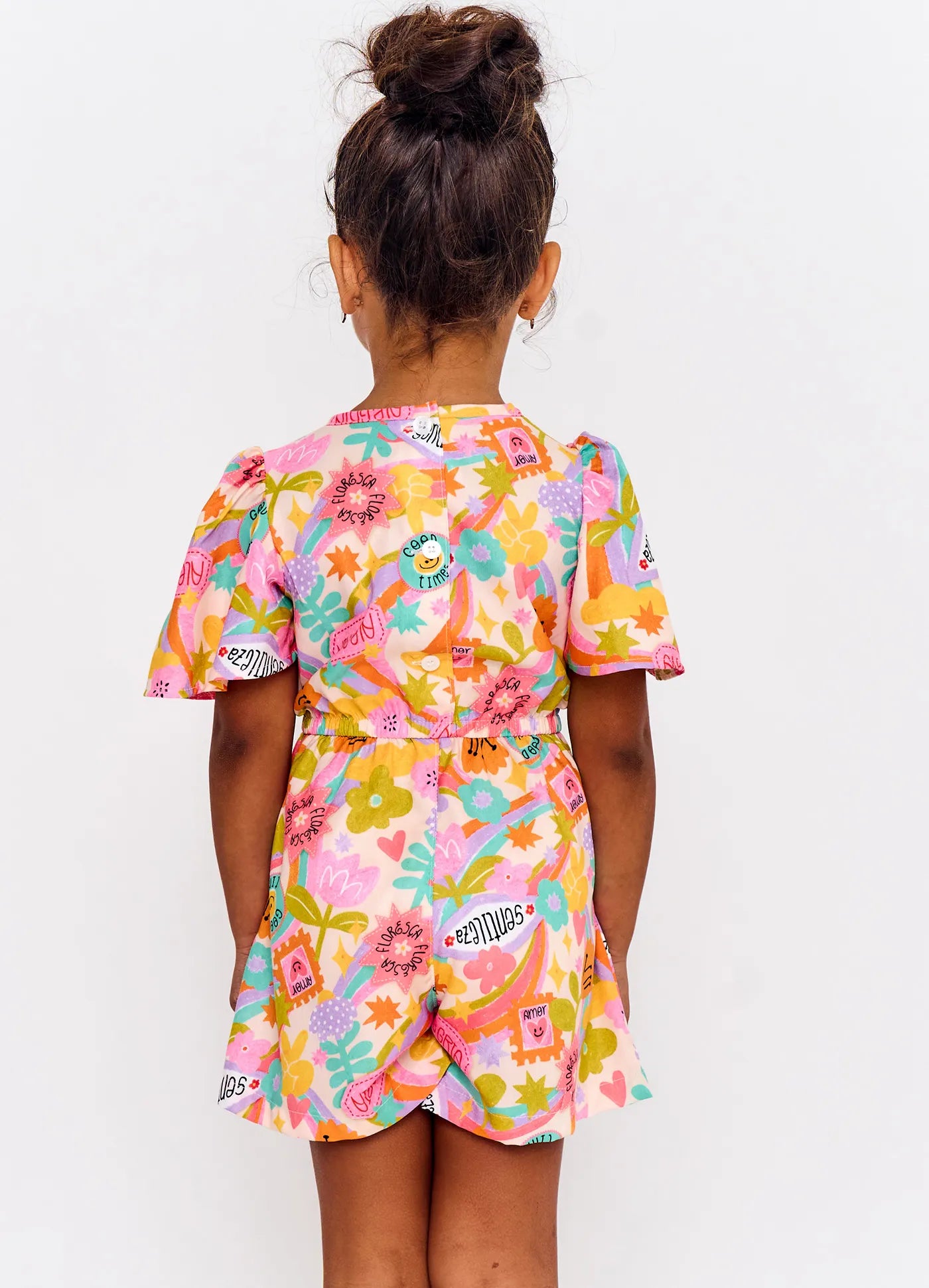 MACAQUINHO FEM EST DOCURA FLORAL ROSA/OFF WHITE