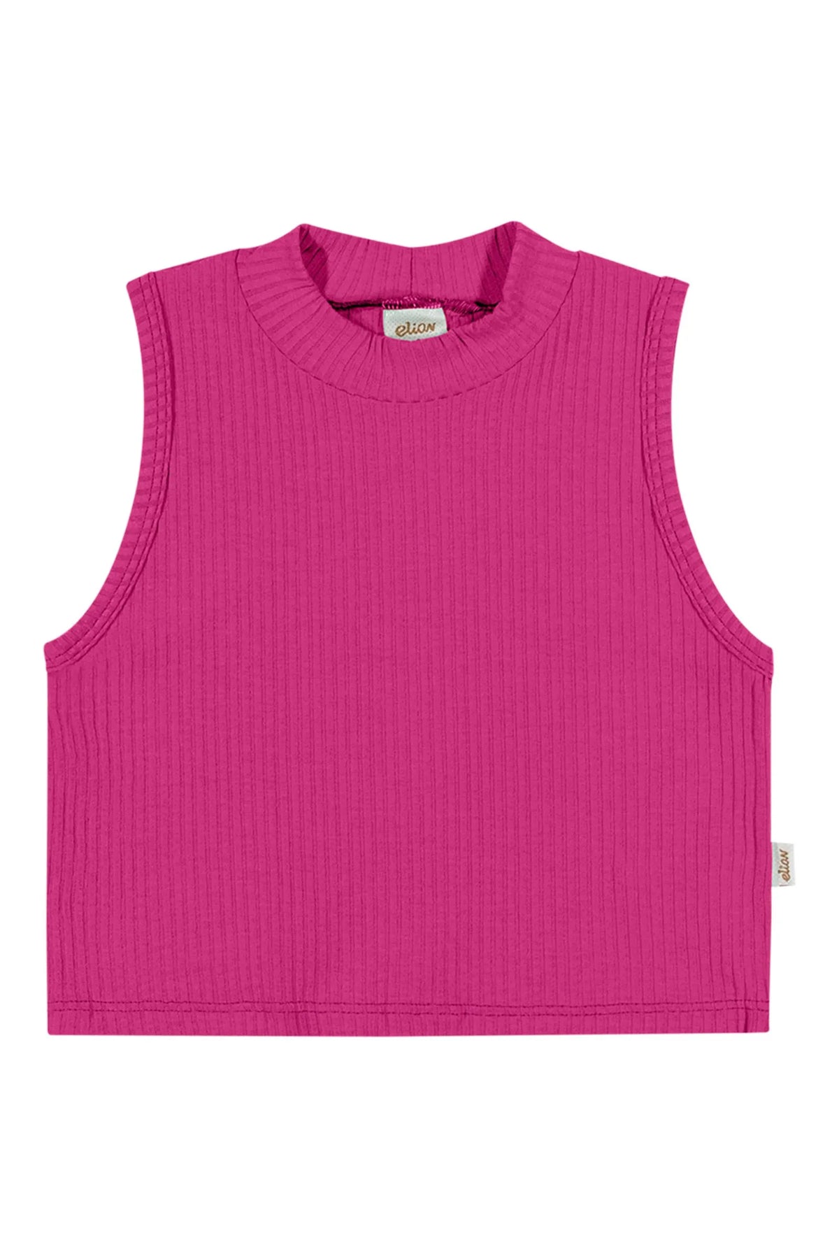 REGATA CROPPED FEM GOLA ALTA RIB CANEL ROSA PINK
