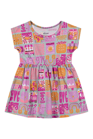 VESTIDO MC MEIA MALHA EST SUN LOVE VERDE