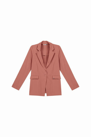 BLAZER FEM TECIDO SARJADO ROSA SECO