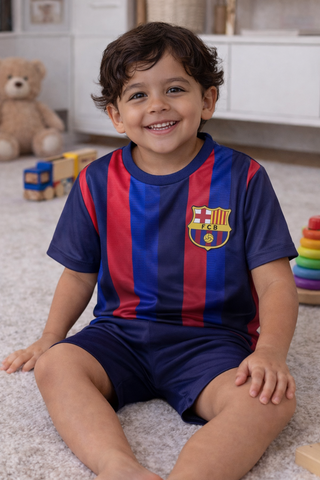 CAMISETA INF BARCELONA STAMINA LIST VERT MARINHO