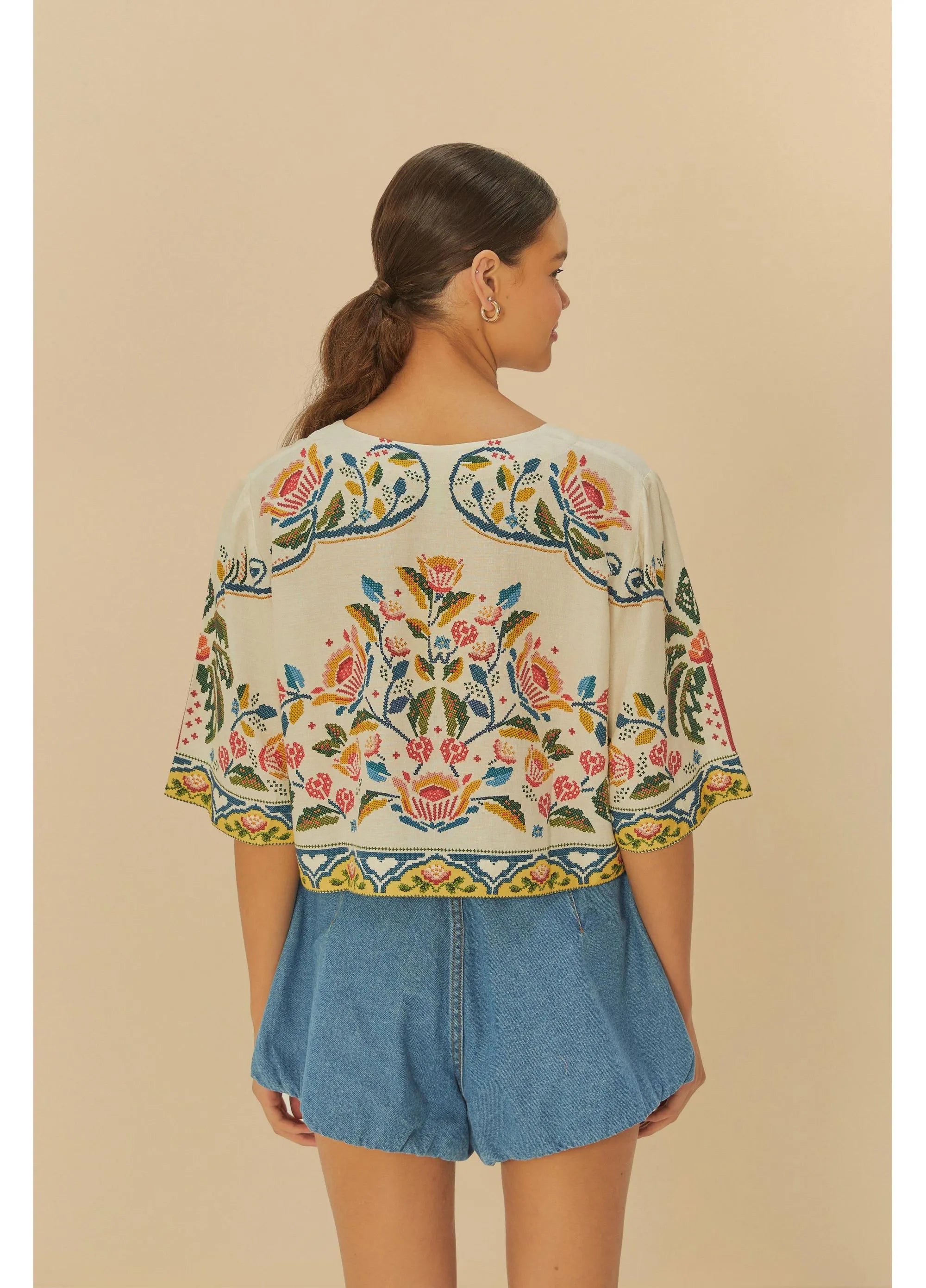 TSHIRT CROPPED SONHO GUARANA OFF WHITE