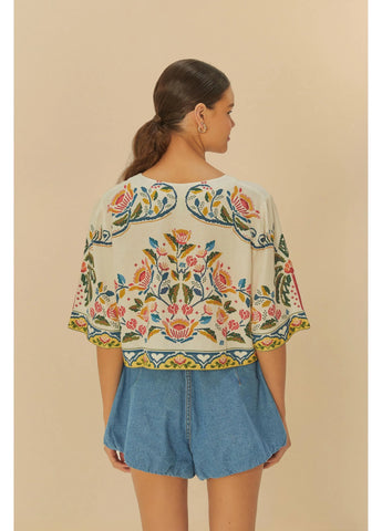 TSHIRT CROPPED SONHO GUARANA OFF WHITE