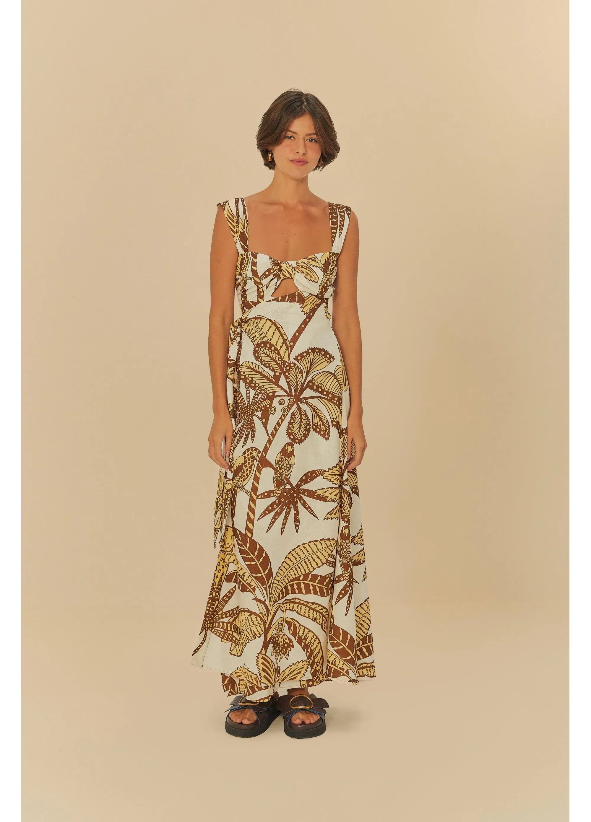VESTIDO LONGO AMAZONIA OFF WHITE