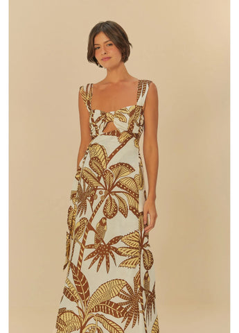 VESTIDO LONGO AMAZONIA OFF WHITE