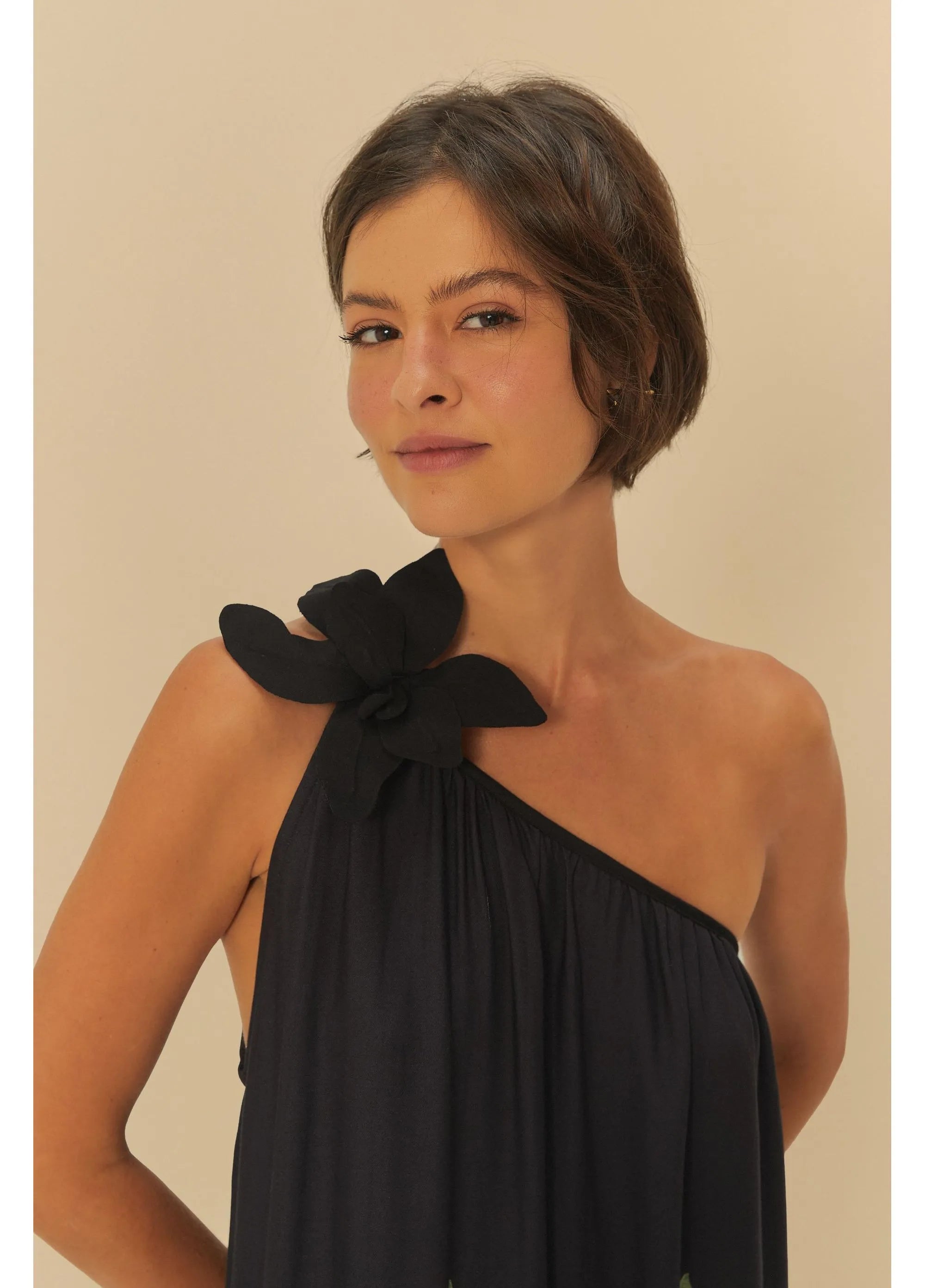 VESTIDO LONGO RIQUEZA TROPICAL PRETO