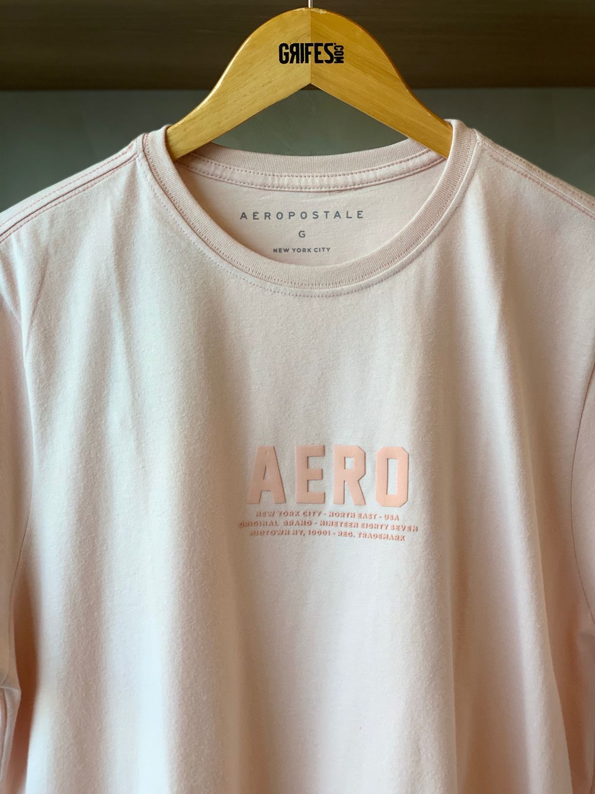 CAMISETA MASC MC SILKADA AEROPOSTALE ROSA CLARO