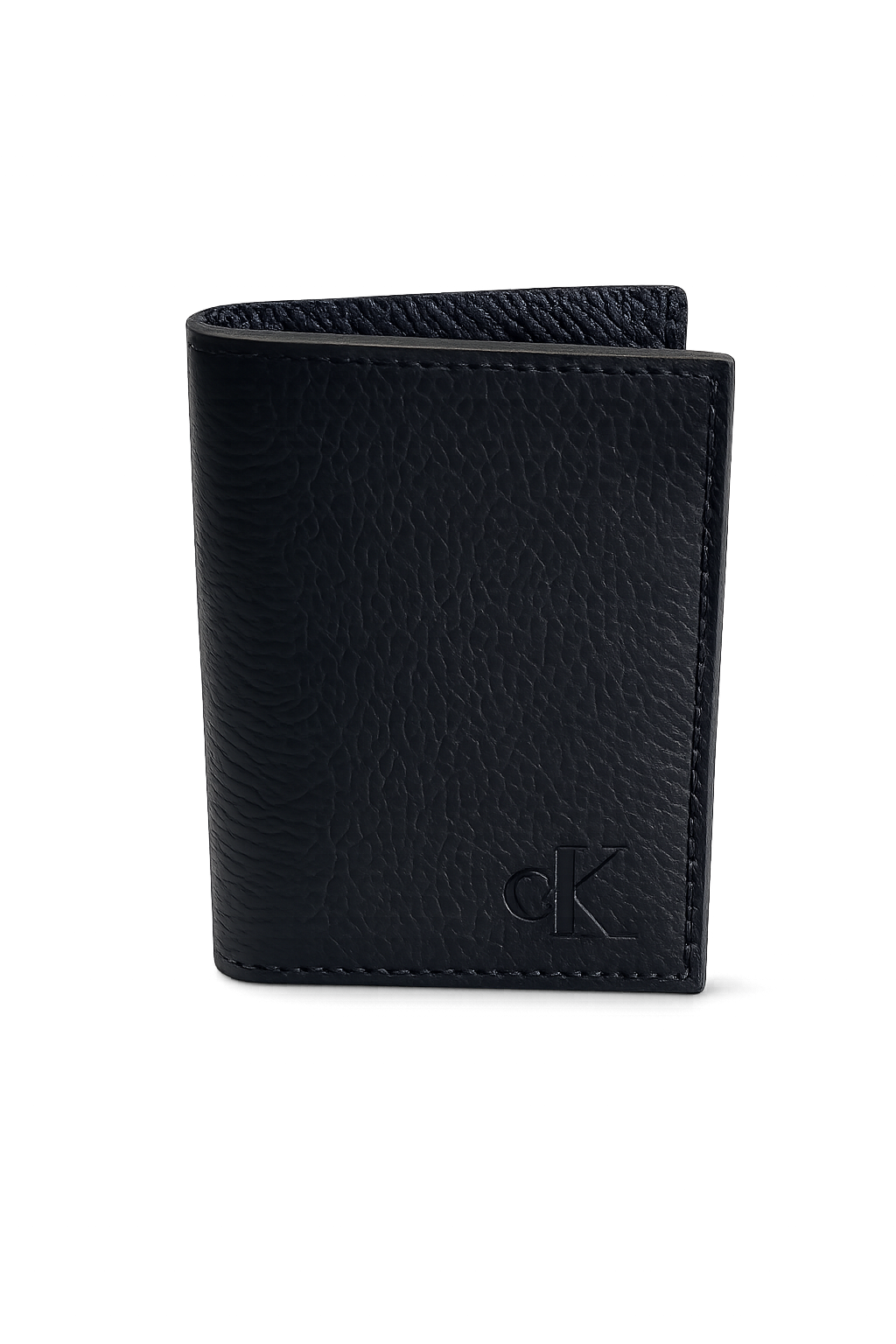 CARTEIRA CKJ MAS PEQUENA FLOATER QUEIMA PRETO