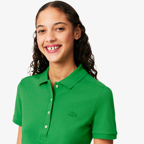 POLO FEM MC LACOSTE VERDE BANDEIRA