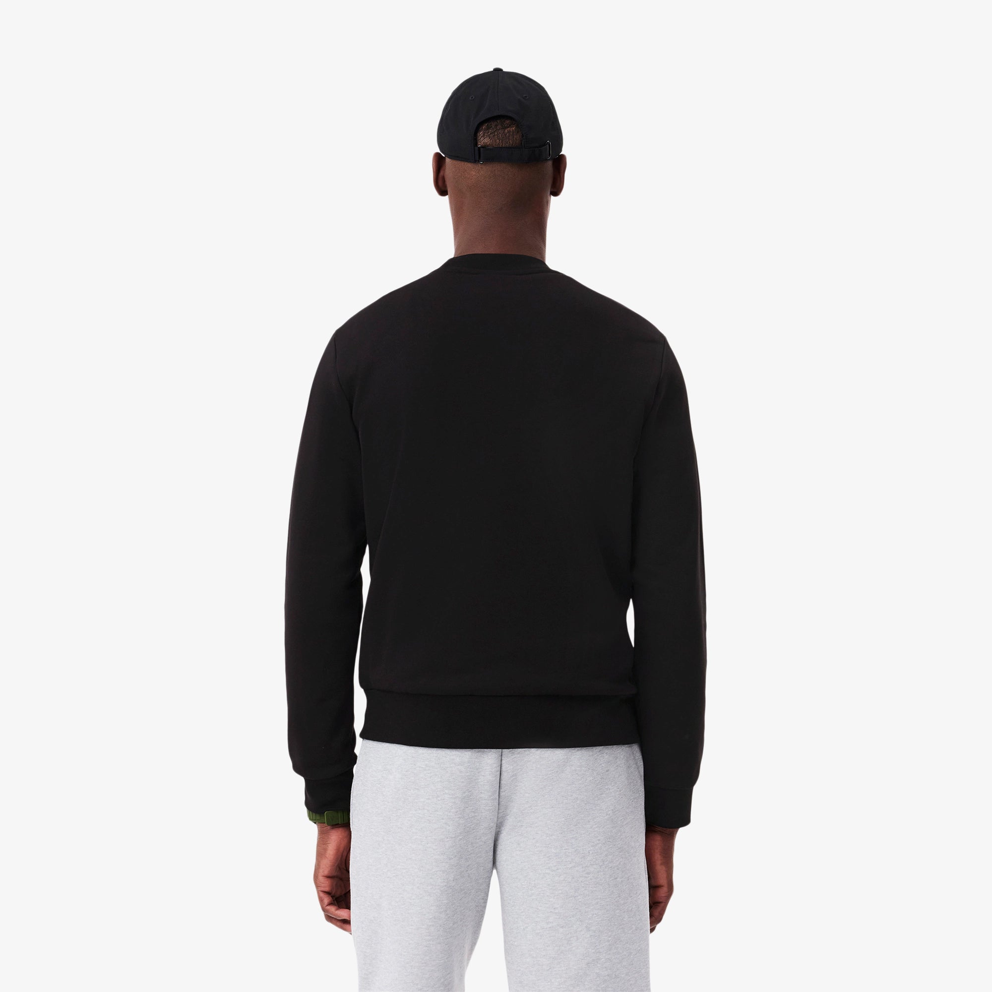 MOLETOM CARECA LACOSTE PRETO
