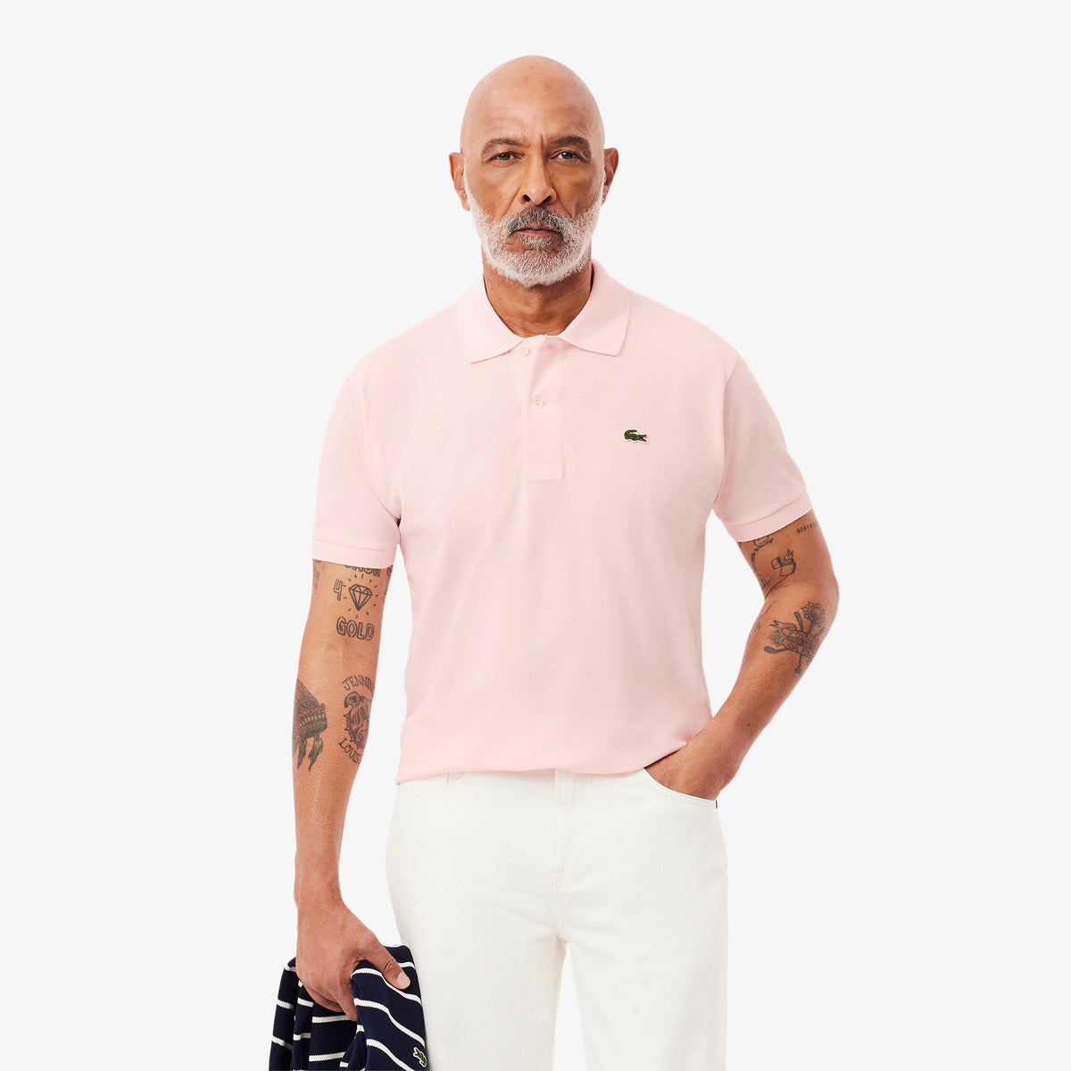 POLO MASC MC LACOSTE ROSE ZIH
