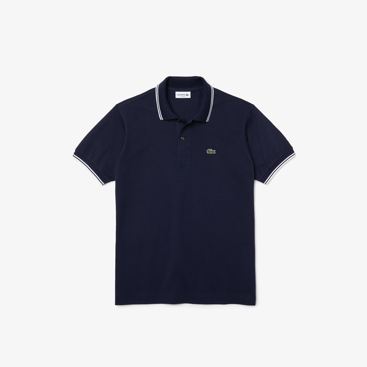 POLO MASC MC DET GOLA LACOSTE MARINHO 525