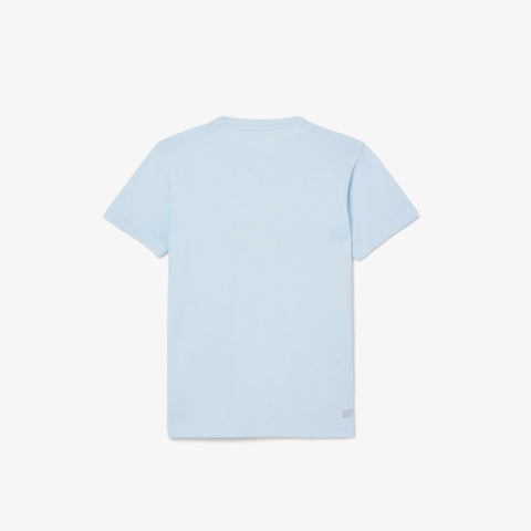 CAMISETA MASC KIDS MC LACOSTE AZUL CLARO DIK