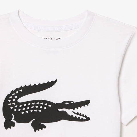 CAMISETA MASC KIDS MC LACOSTE BRANCO AU8
