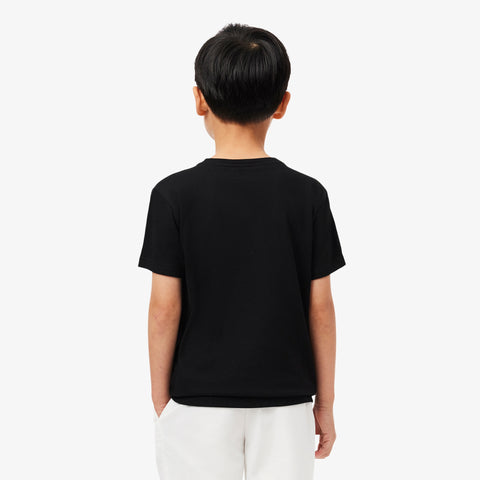 CAMISETA MASC KIDS MC LACOSTE PRETO I6Z
