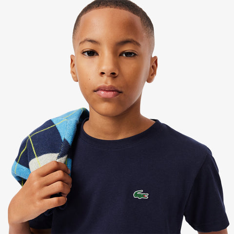 CAMISETA MASC KIDS MC LACOSTE MARINHO 166