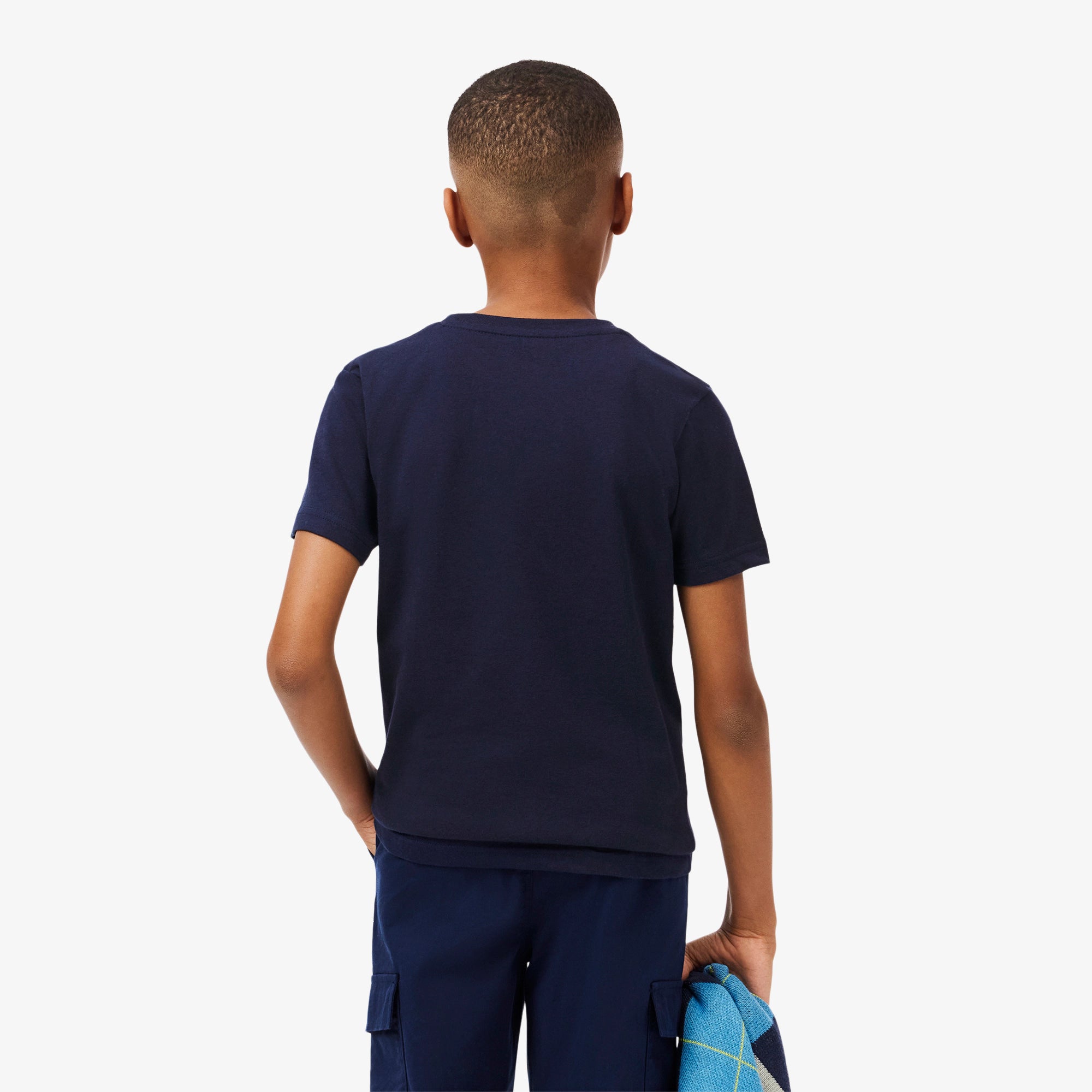 CAMISETA MASC KIDS MC LACOSTE MARINHO 166