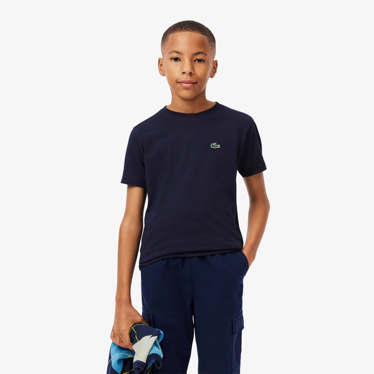 CAMISETA MASC KIDS MC LACOSTE MARINHO 166