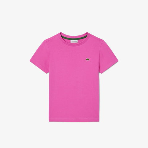 CAMISETA MASC KIDS MC LACOSTE ROSA PINK I1L