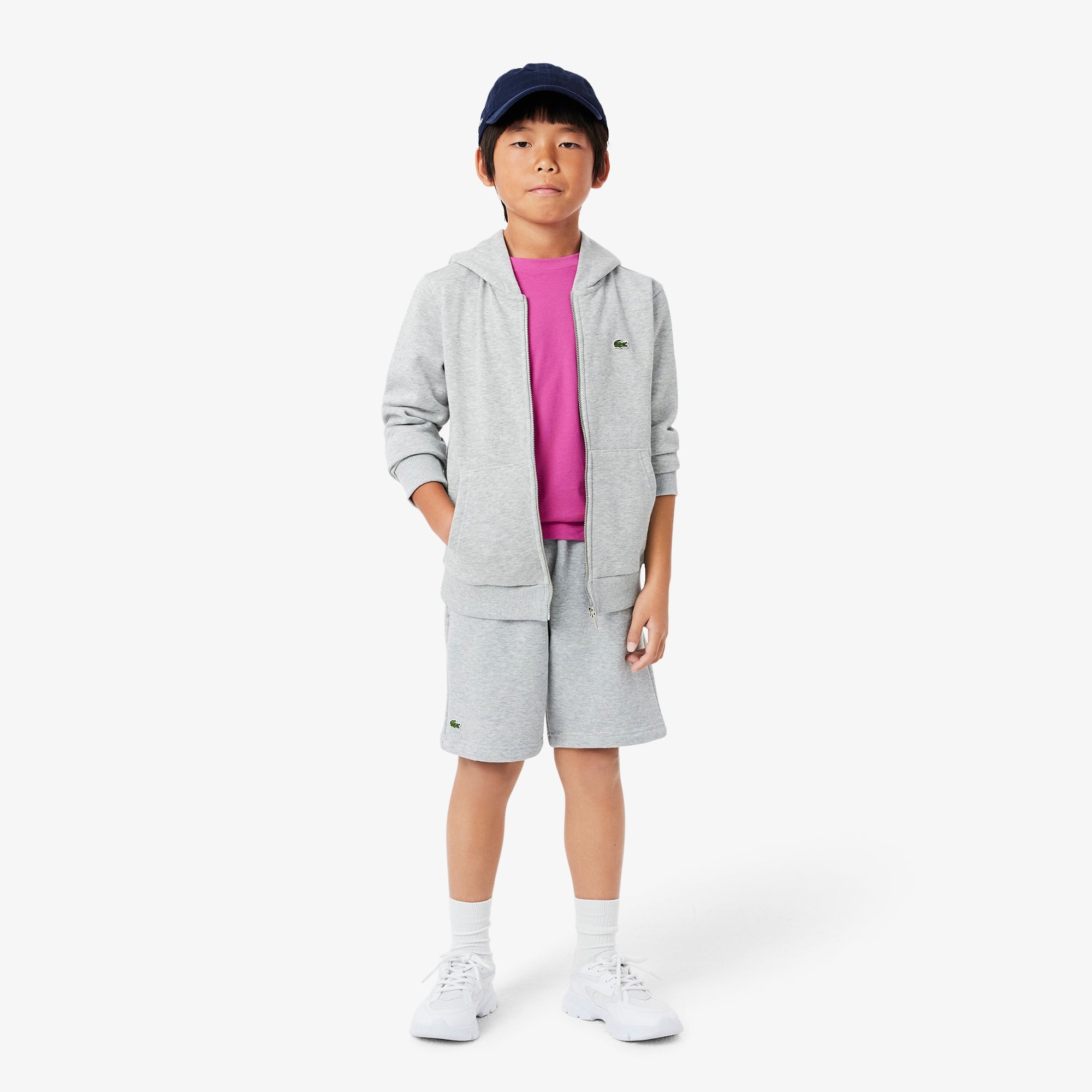 CAMISETA MASC KIDS MC LACOSTE ROSA PINK I1L