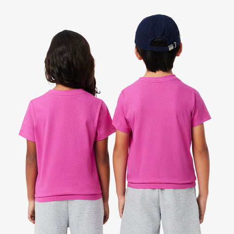 CAMISETA MASC KIDS MC LACOSTE ROSA PINK I1L