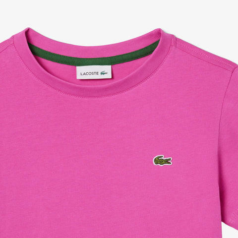CAMISETA MASC KIDS MC LACOSTE ROSA PINK I1L