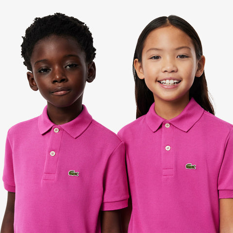POLO MASC KIDS MC LACOSTE ROSA PINK I1L