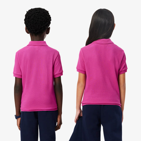 POLO MASC KIDS MC LACOSTE ROSA PINK I1L
