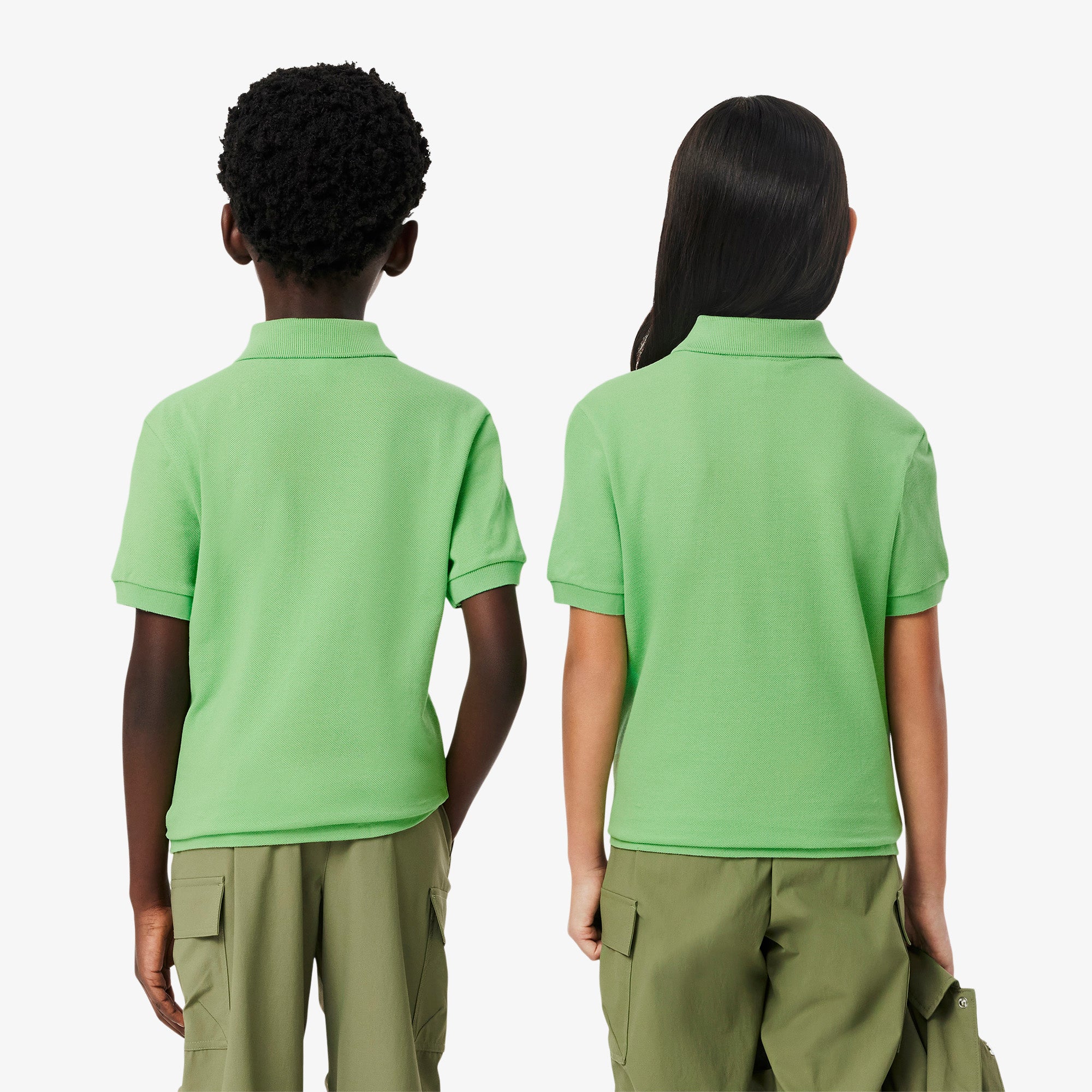 POLO MASC KIDS MC LACOSTE VERDE CLARO TTF