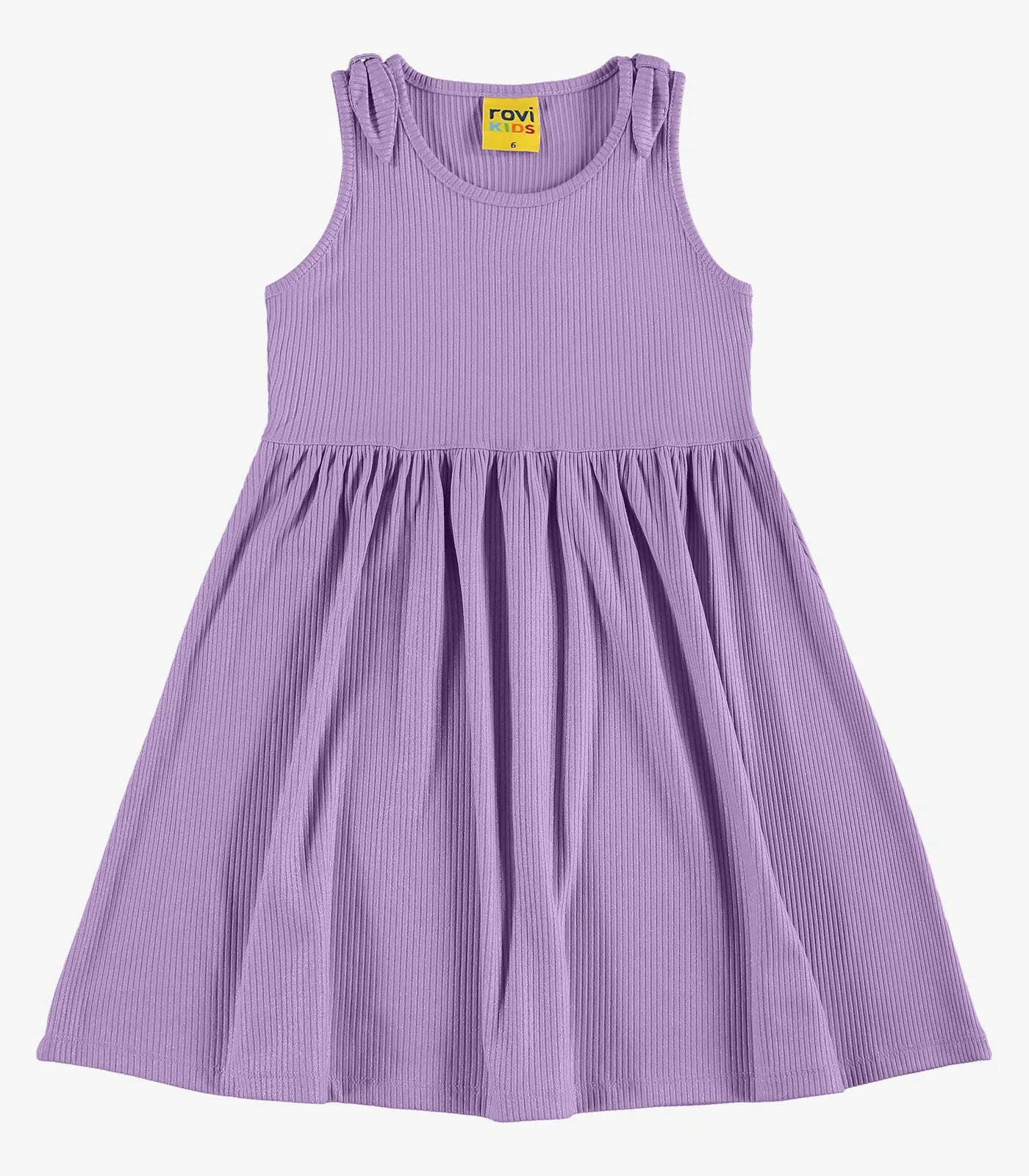 VESTIDO SM DET LACO ALCA LUREX VIOLETA CLARO