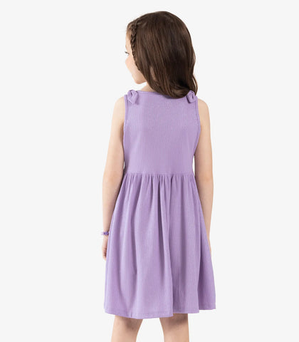 VESTIDO SM DET LACO ALCA LUREX VIOLETA CLARO