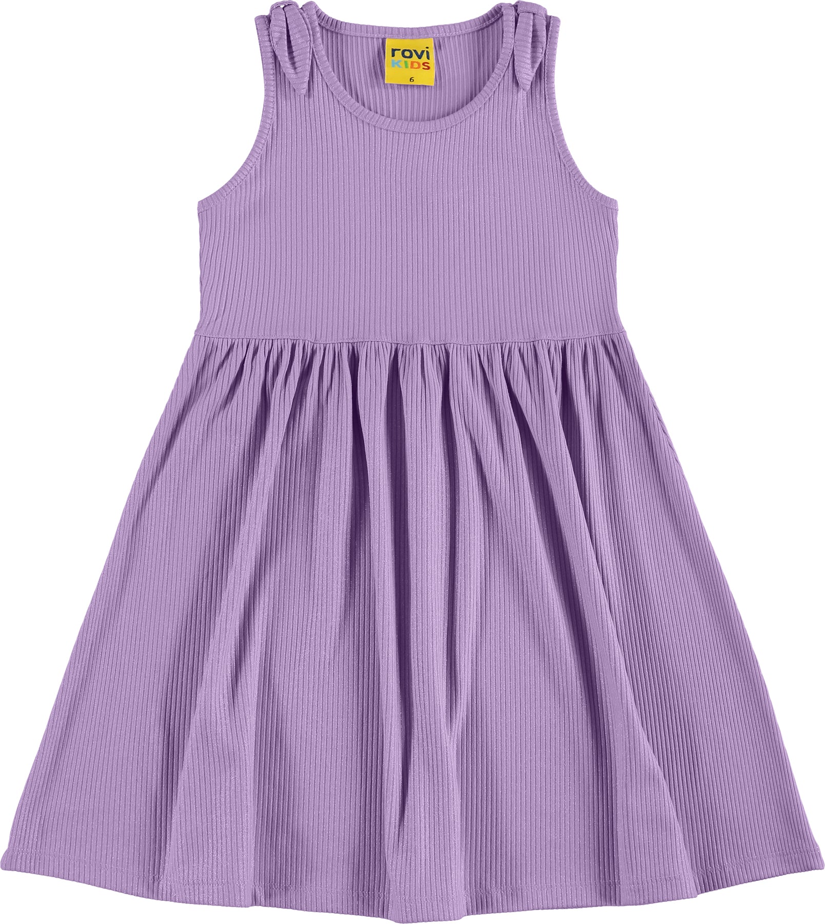VESTIDO SM DET LACO ALCA LUREX VIOLETA CLARO