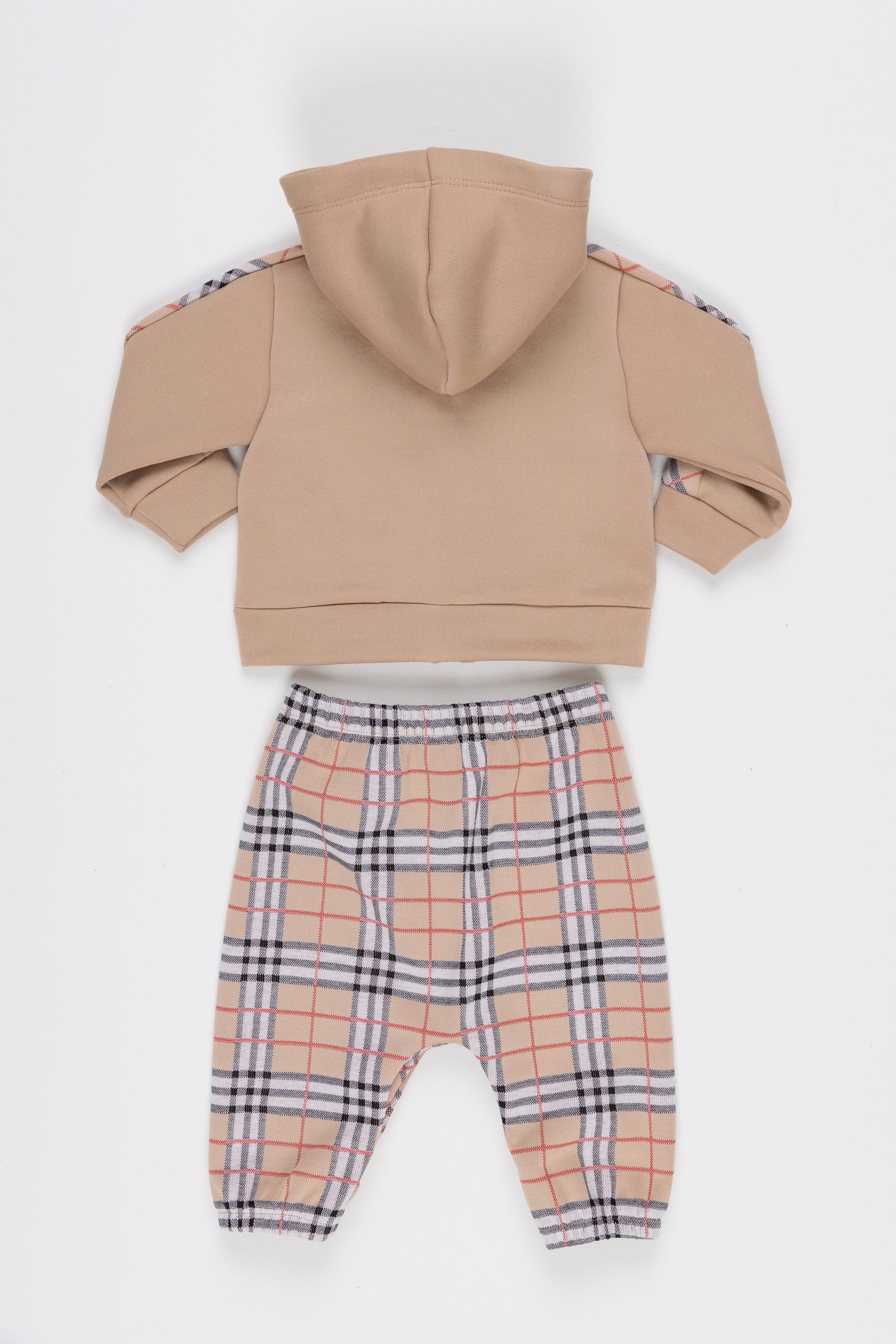CONJ MAS MOLETOM FELP E CALCA JACQUARD AREIA