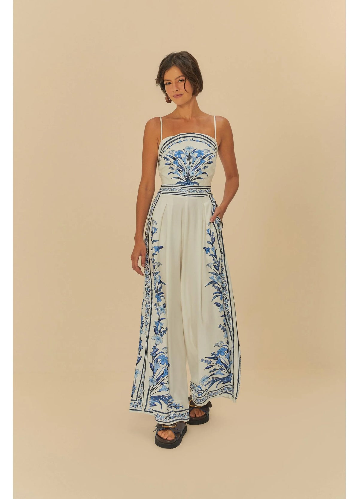 MACACAO FEM PANTALONA ANTONIA BRANCO/AZUL