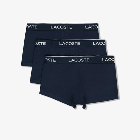 KIT 03 CUECAS BOXER CURTA LACOSTE MARINHO