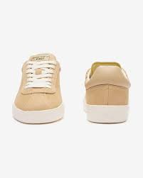 TENIS COURT SNKR BASESHOT FEMME LACOSTE MARROM/OFF WHITE