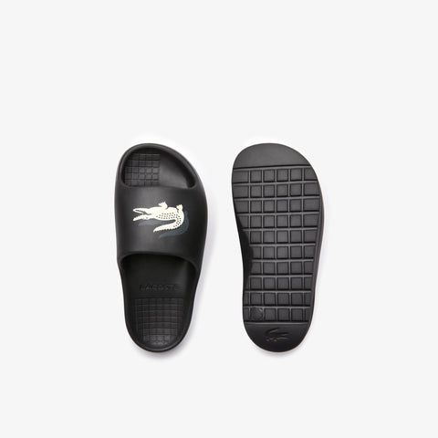 CHINELO SLIDE LACOSTE PRETO