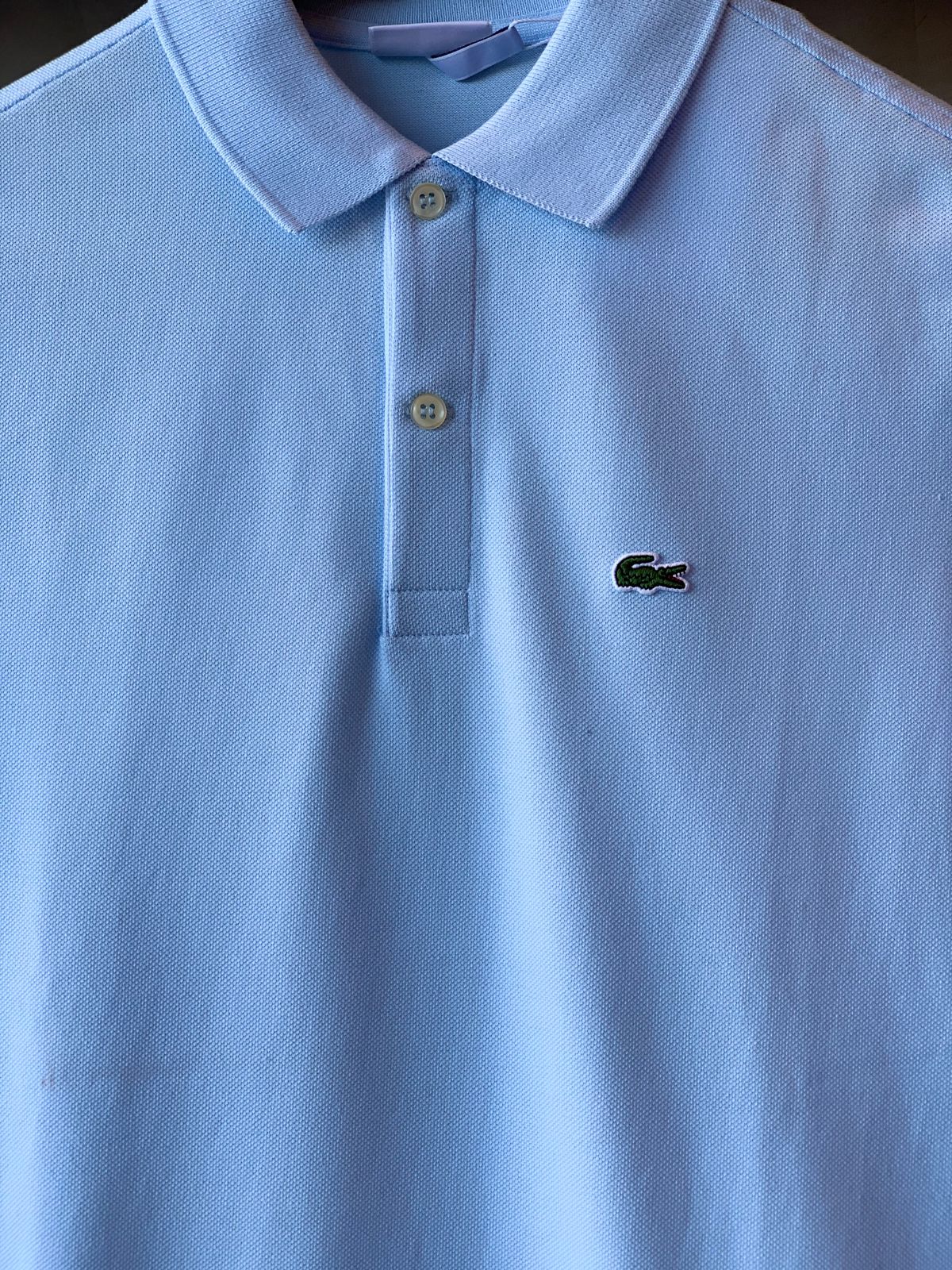 POLO MASC KIDS MC LACOSTE AZUL CLARO T01