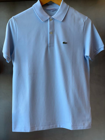POLO MASC KIDS MC LACOSTE AZUL CLARO T01
