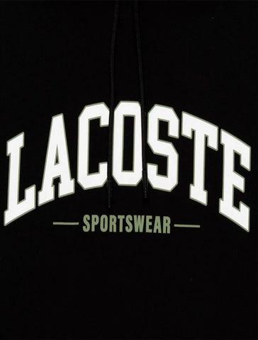 MOLETOM CAPUZ E BOLSOS LACOSTE PRETO