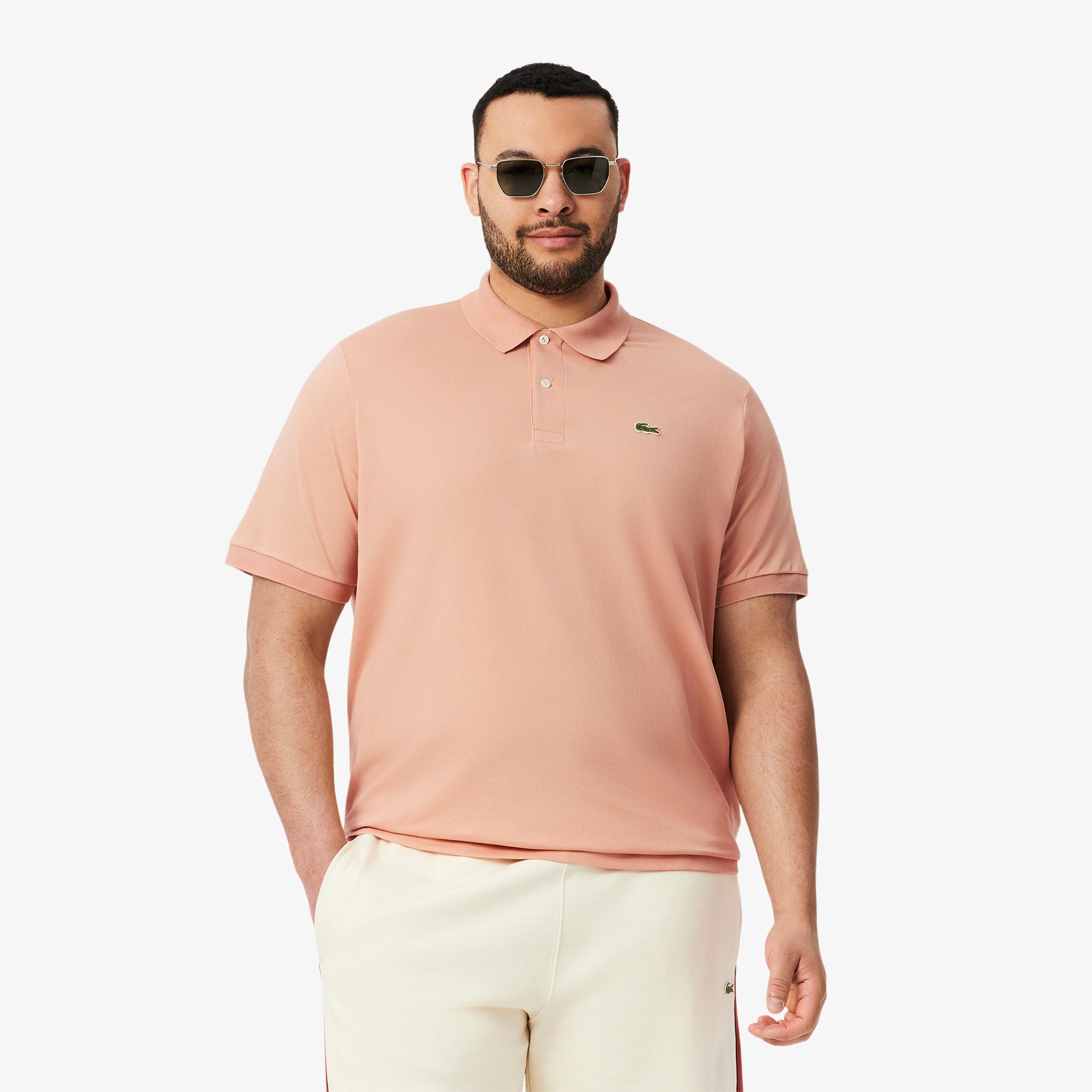 POLO MC MASC LACOSTE ROSE ZIH